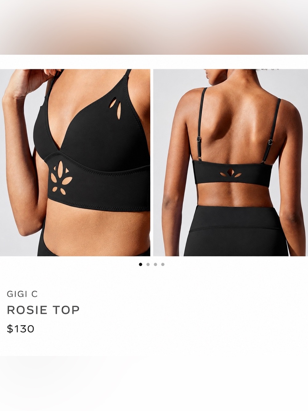 GIGI C Rosie Top & Abby Leggings Set in Black, Sz S/L